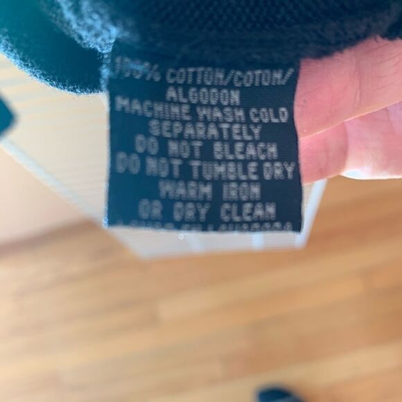 Kenneth Cole sweater black v-neck large cotton - Picture 5 of 6